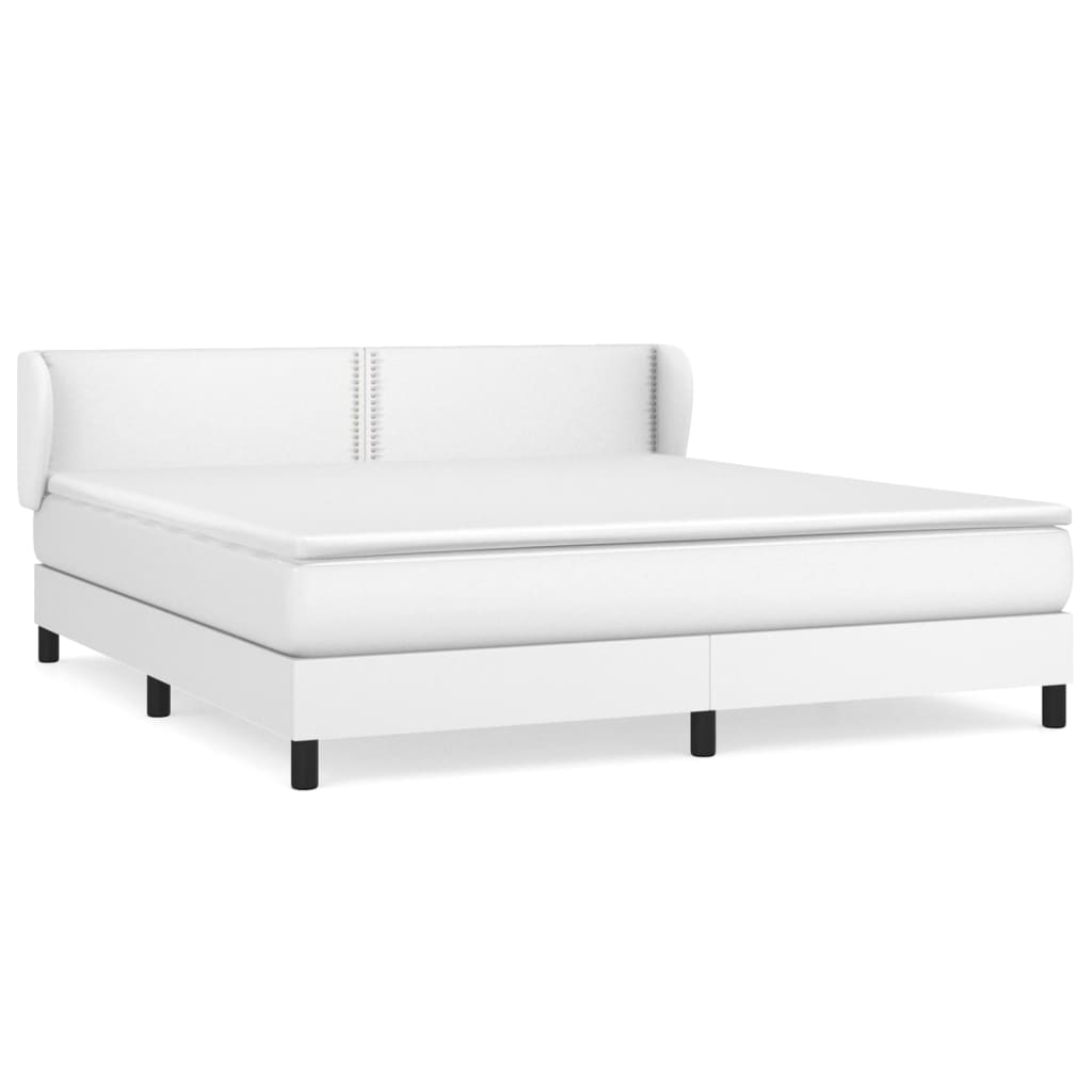 Sommier à lattes de lit avec matelas Blanc 180x200cm Similicuir - XIOS