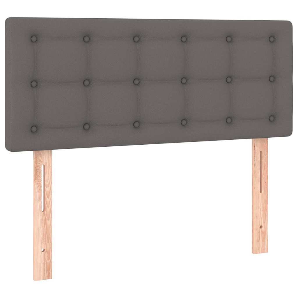 Sommier à lattes de lit avec matelas Gris 80x200 cm Similicuir - XIOS