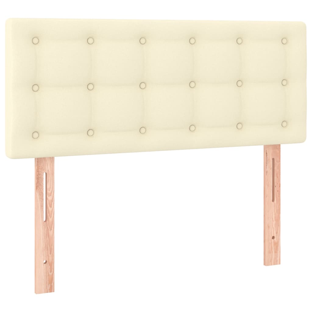 Sommier à lattes de lit avec matelas Crème 100x200cm Similicuir - XIOS