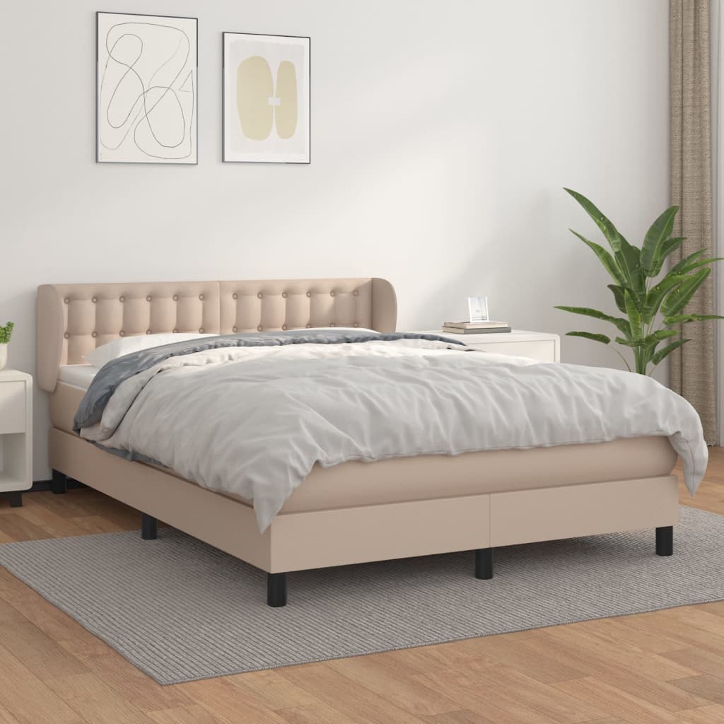 Sommier à lattes de lit avec matelas Cappuccino 140x190 cm - XIOS