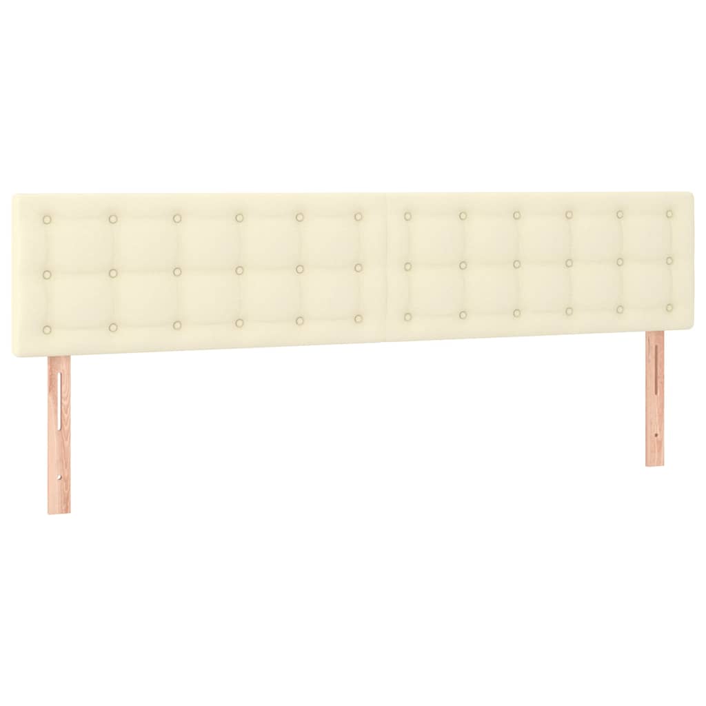 Sommier à lattes de lit avec matelas Crème 180x200cm Similicuir