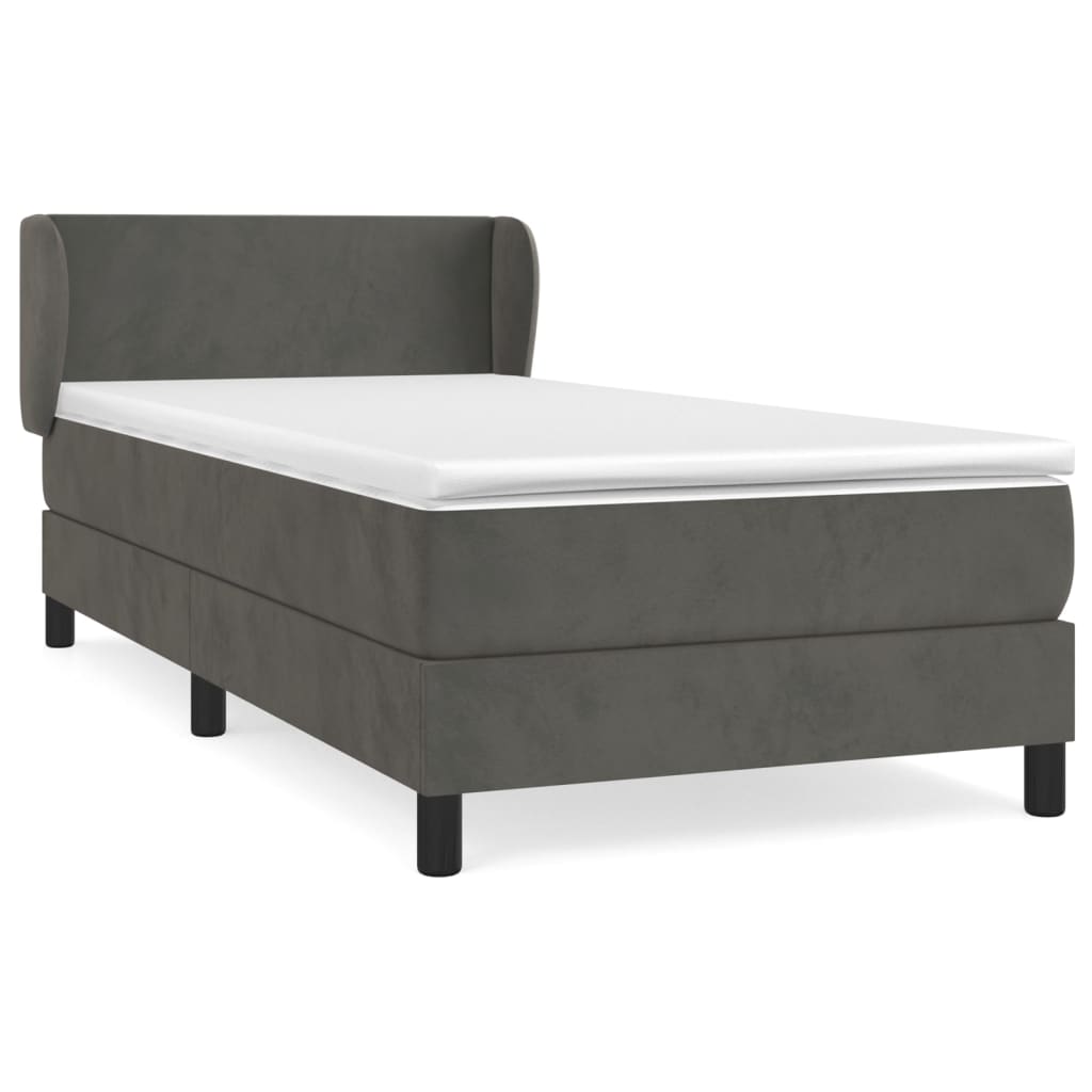 Sommier à lattes de lit avec matelas Gris foncé 100x200 cm - XIOS