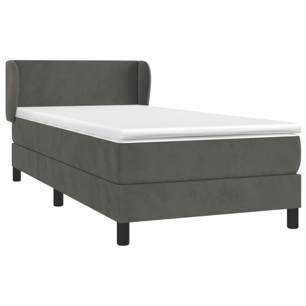 Sommier à lattes de lit avec matelas Gris foncé 100x200 cm - XIOS