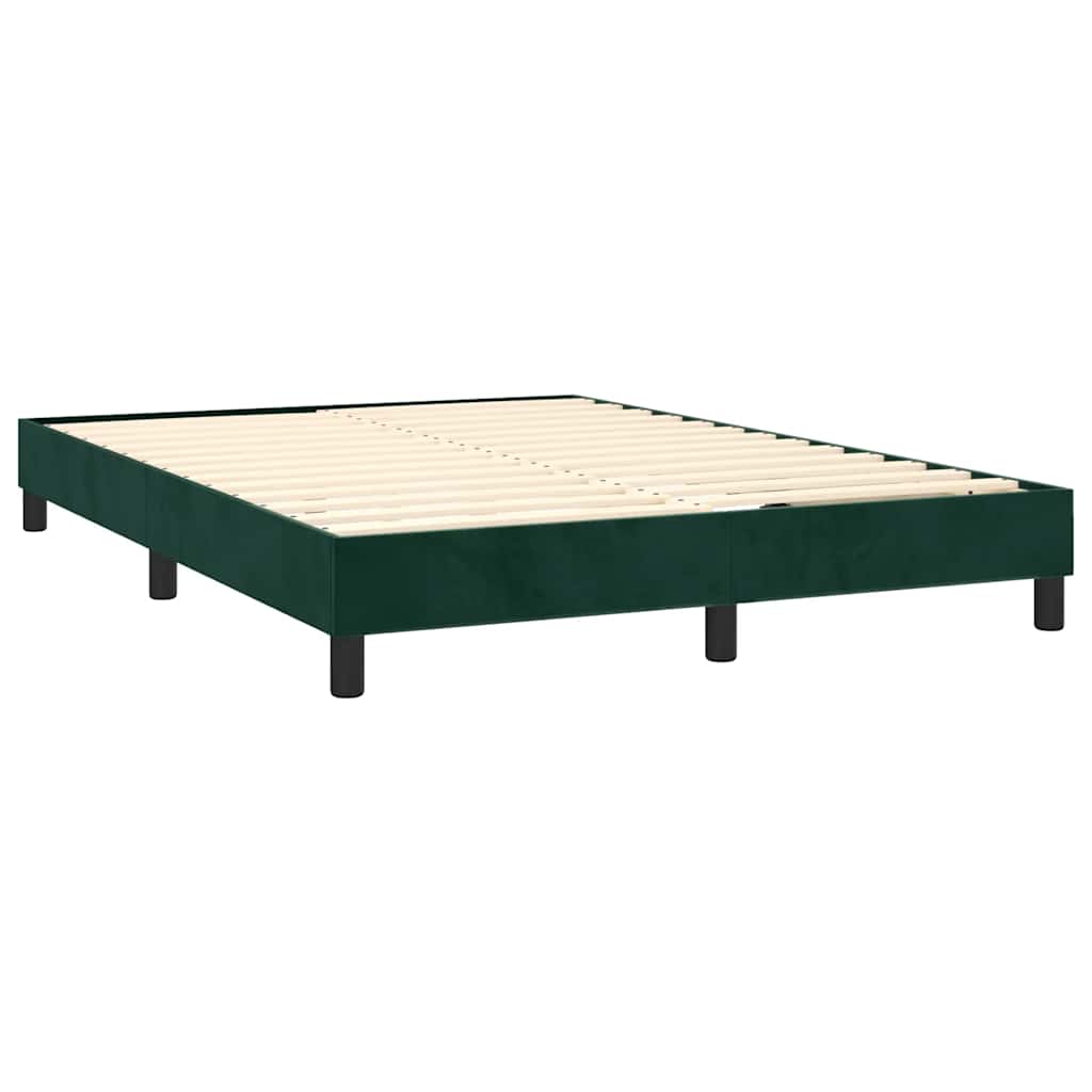 Sommier à lattes de lit et matelas Vert foncé 140x190cm Velours - XIOS