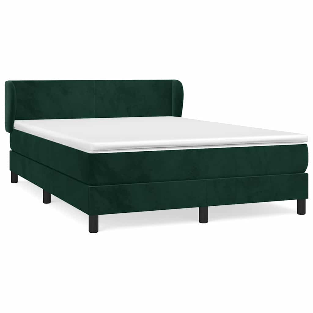 Sommier à lattes de lit et matelas Vert foncé 140x200cm Velours - XIOS