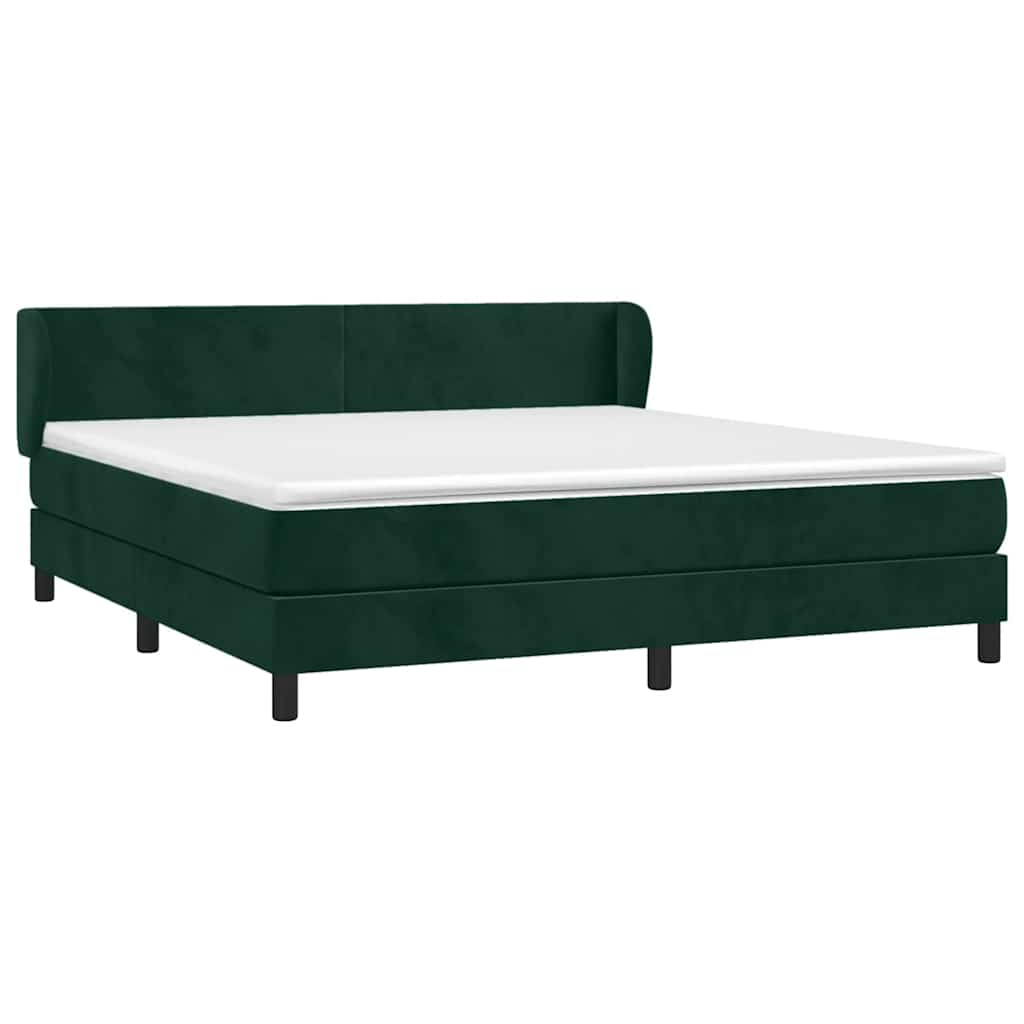 Sommier à lattes de lit et matelas Vert foncé 160x200cm Velours - XIOS