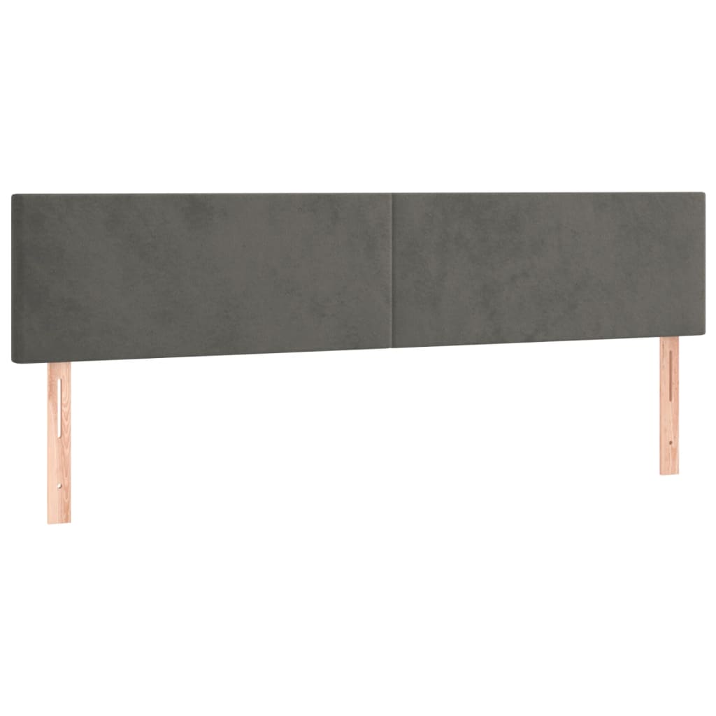 Sommier à lattes de lit et matelas Gris foncé 180x200cm Velours - XIOS
