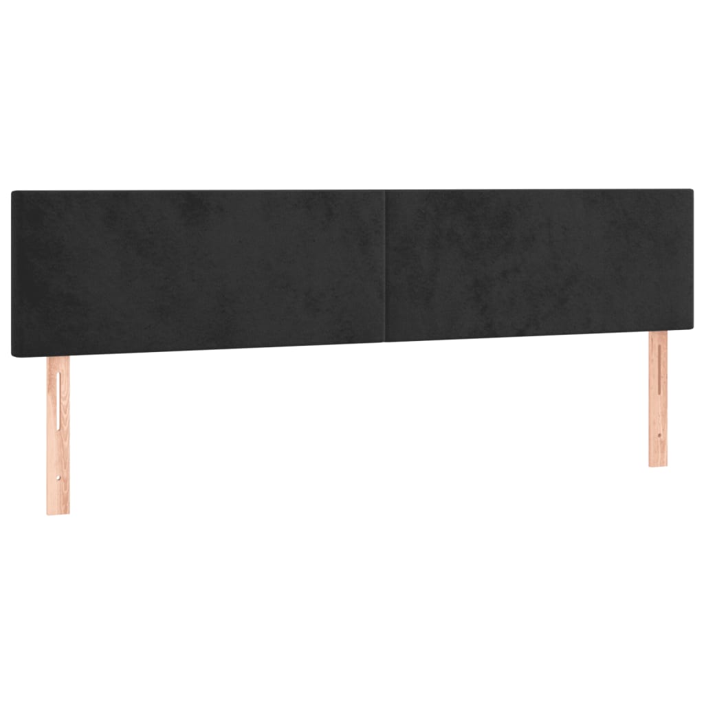 Sommier à lattes de lit avec matelas Noir 180x200 cm Velours - XIOS