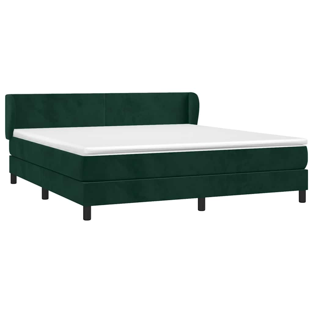 Sommier à lattes de lit et matelas Vert foncé 180x200cm Velours - XIOS