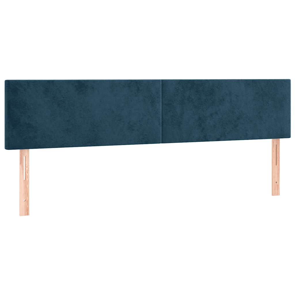 Sommier à lattes de lit et matelas Bleu foncé 200x200cm Velours - XIOS