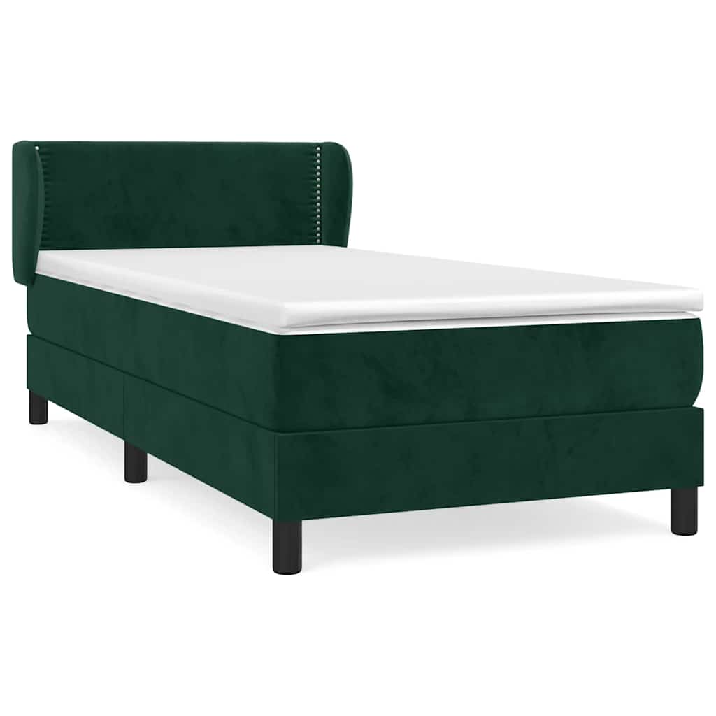 Sommier à lattes de lit et matelas Vert foncé 80x200 cm Velours - XIOS