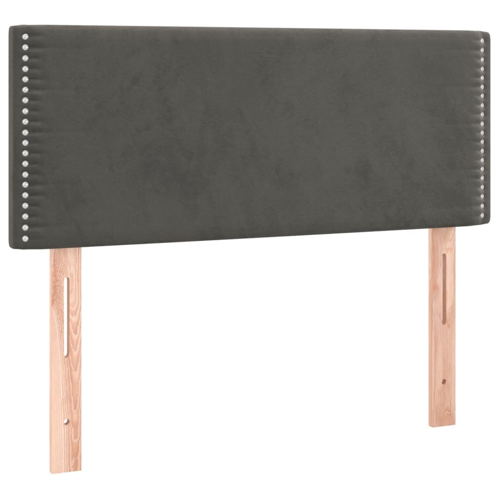 Sommier à lattes de lit et matelas Gris foncé 90x190 cm Velours - XIOS