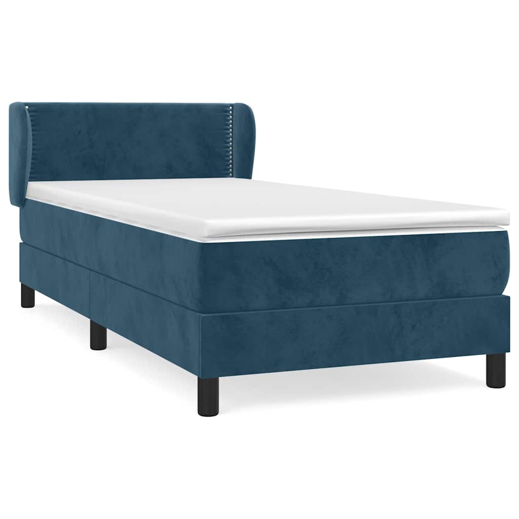 Sommier à lattes de lit avec matelas Bleu foncé 100x200 cm - XIOS