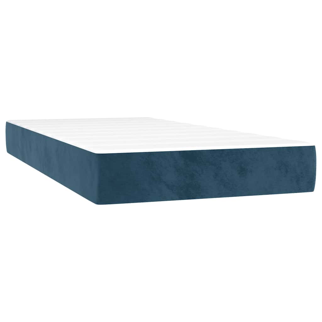 Sommier à lattes de lit avec matelas Bleu foncé 100x200 cm - XIOS