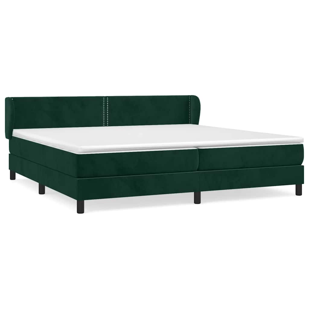 Sommier à lattes de lit et matelas Vert foncé 200x200cm Velours - XIOS