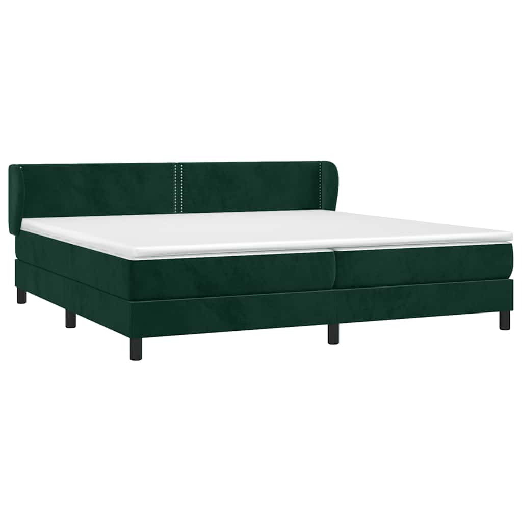Sommier à lattes de lit et matelas Vert foncé 200x200cm Velours - XIOS