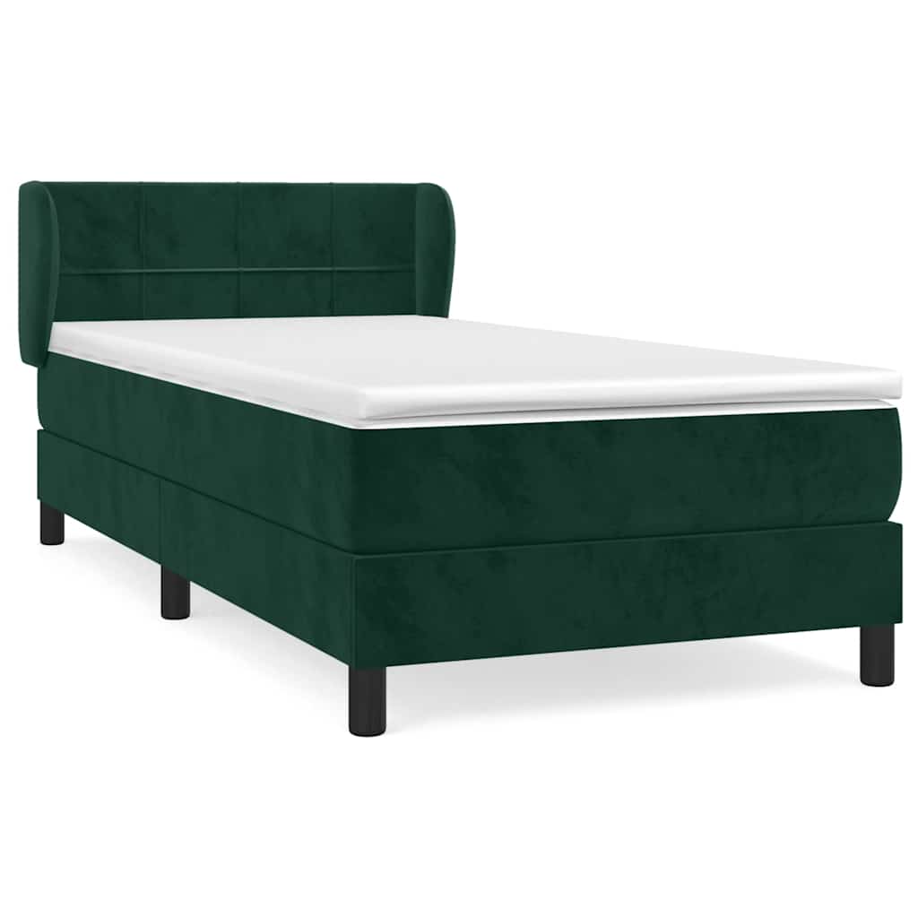 Sommier à lattes de lit et matelas Vert foncé 80x200 cm Velours - XIOS