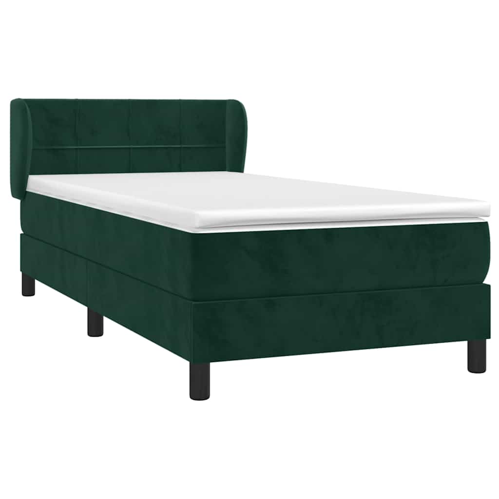Sommier à lattes de lit et matelas Vert foncé 80x200 cm Velours - XIOS