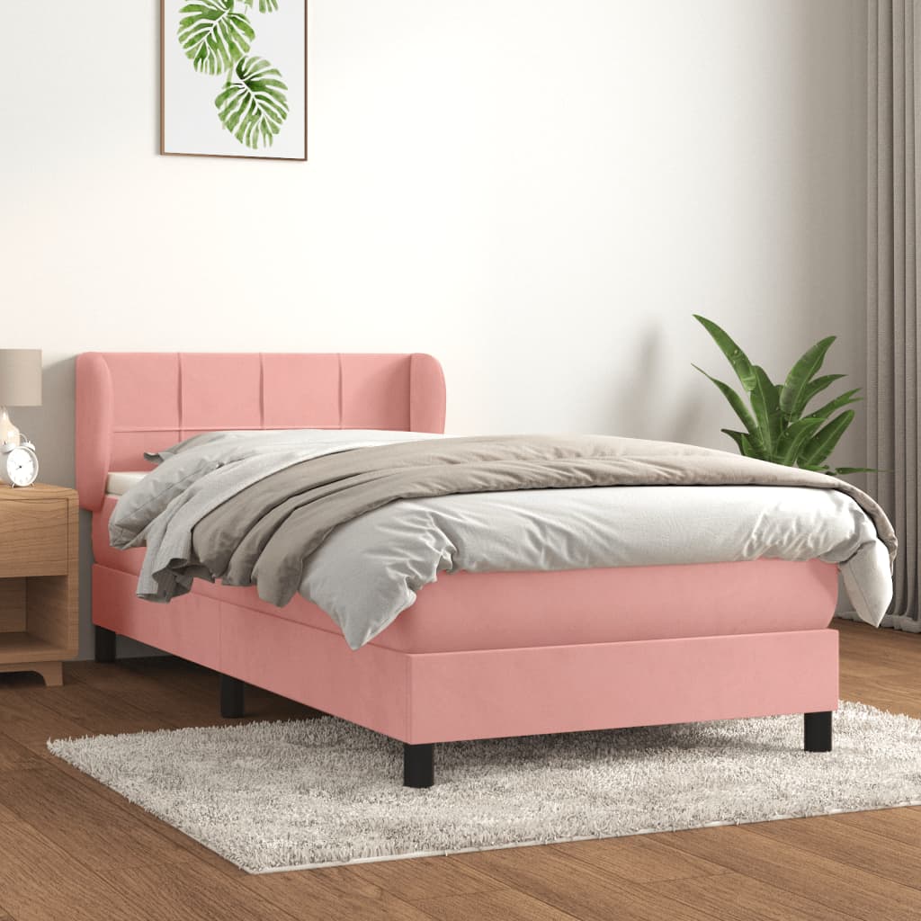 Sommier à lattes de lit et matelas Rose 80x200 cm Velours - XIOS