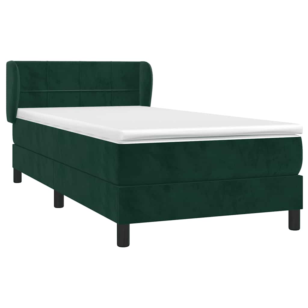 Sommier à lattes de lit avec matelas Vert foncé 90x190 cm - XIOS