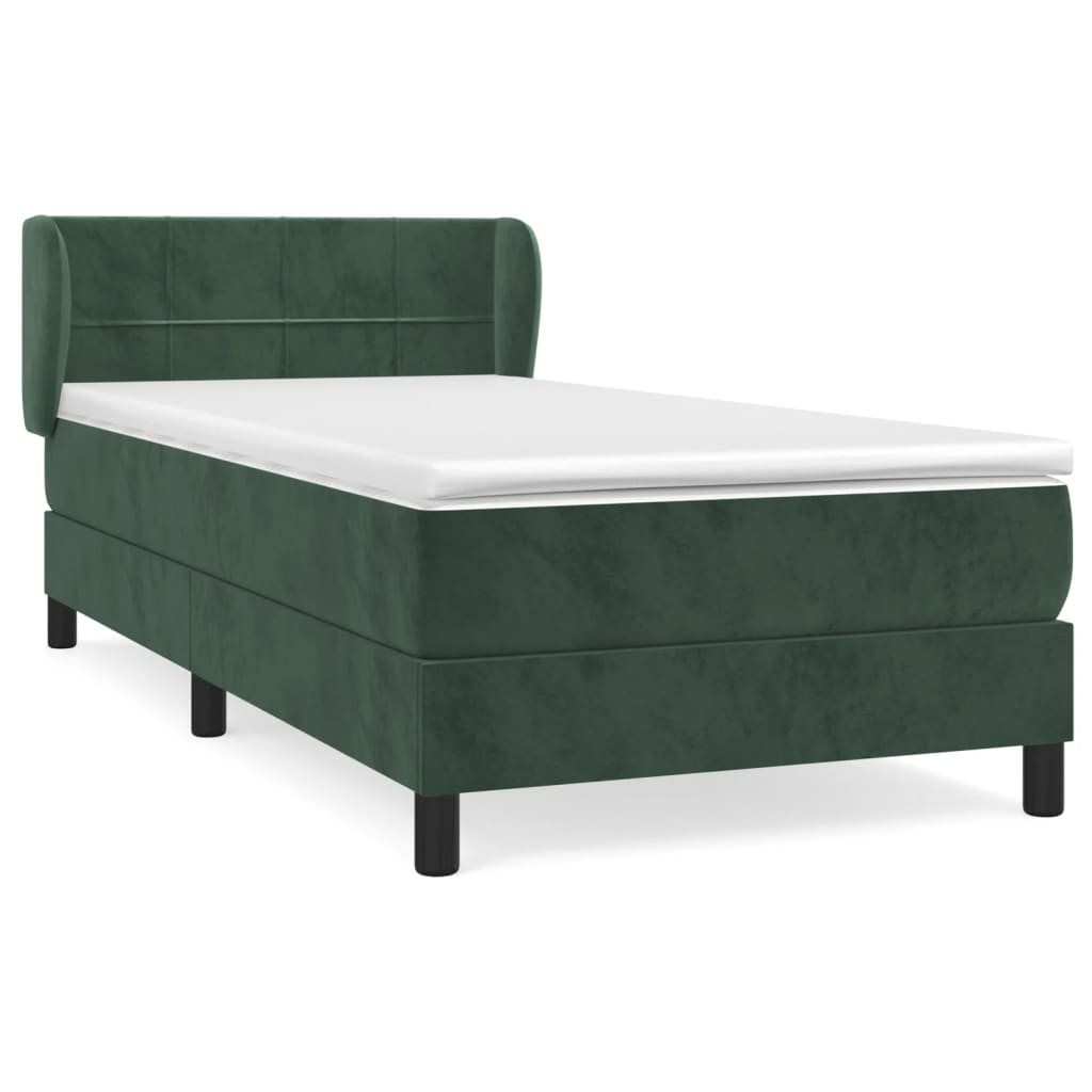 Sommier à lattes de lit avec matelas Vert foncé 90x200 cm - XIOS