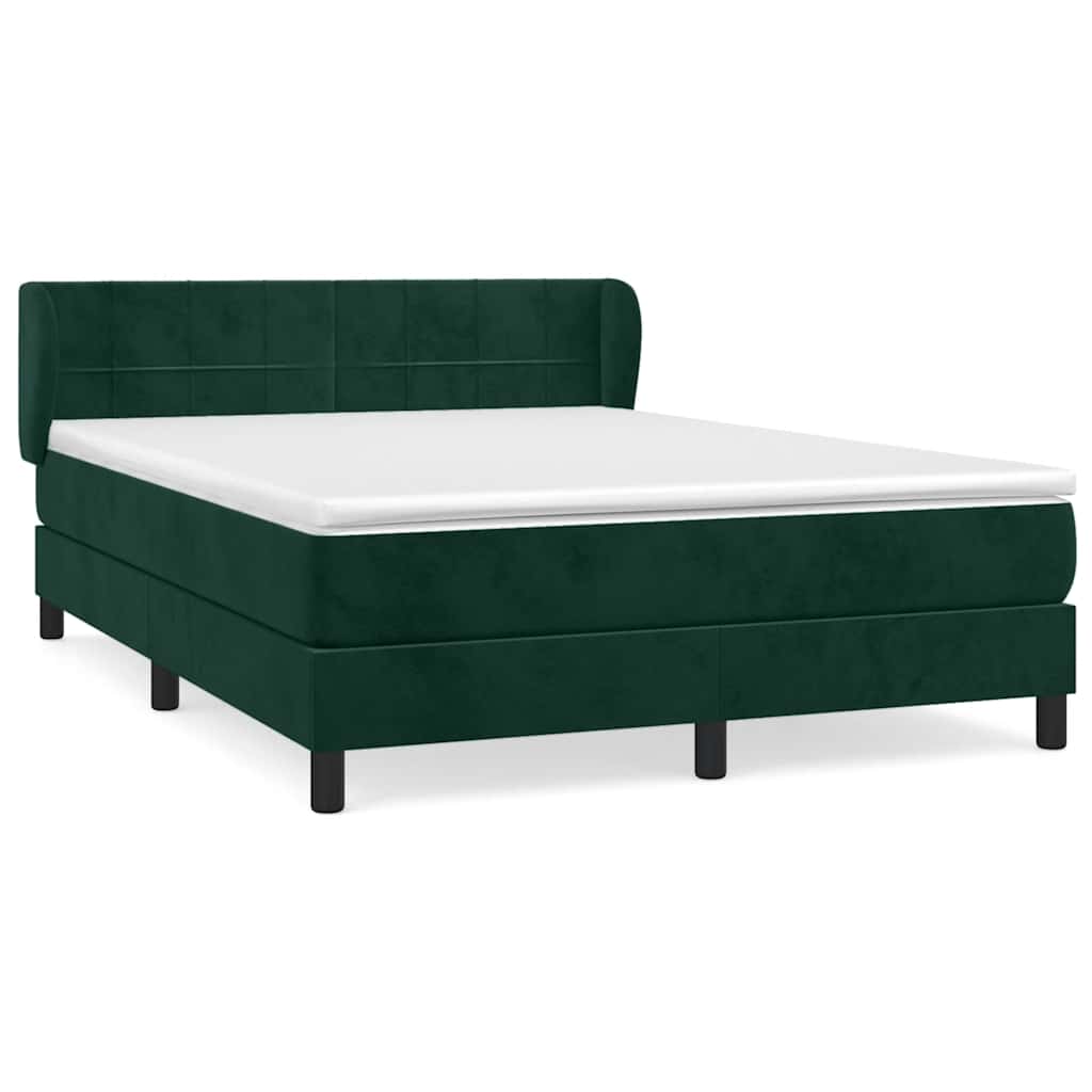Sommier à lattes de lit et matelas Vert foncé 140x190cm Velours - XIOS