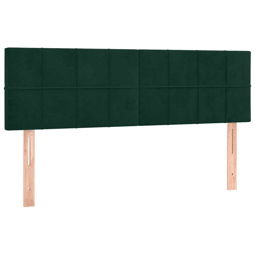 Sommier à lattes de lit et matelas Vert foncé 140x200cm Velours - XIOS
