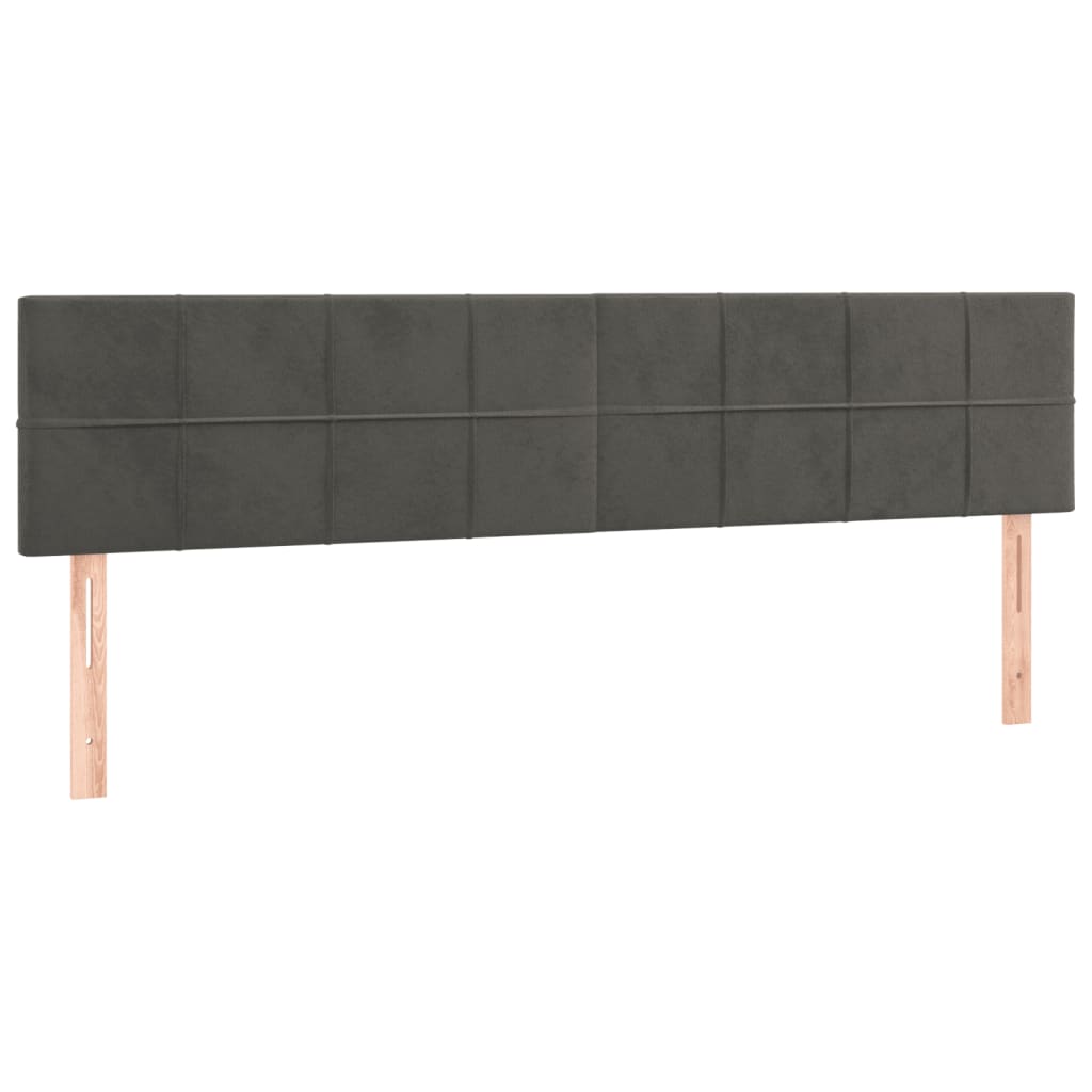 Sommier à lattes de lit et matelas Gris foncé 180x200cm Velours - XIOS