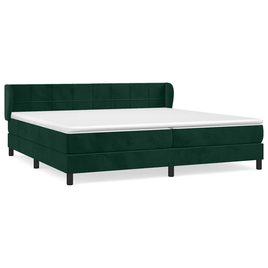 Sommier à lattes de lit et matelas Vert foncé 200x200cm Velours - XIOS