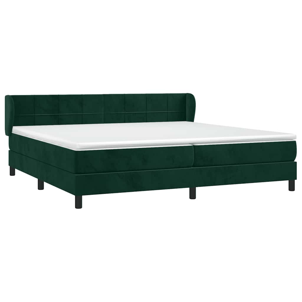 Sommier à lattes de lit et matelas Vert foncé 200x200cm Velours - XIOS