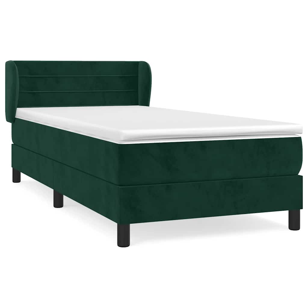 Sommier à lattes de lit avec matelas Vert foncé 90x190 cm - XIOS