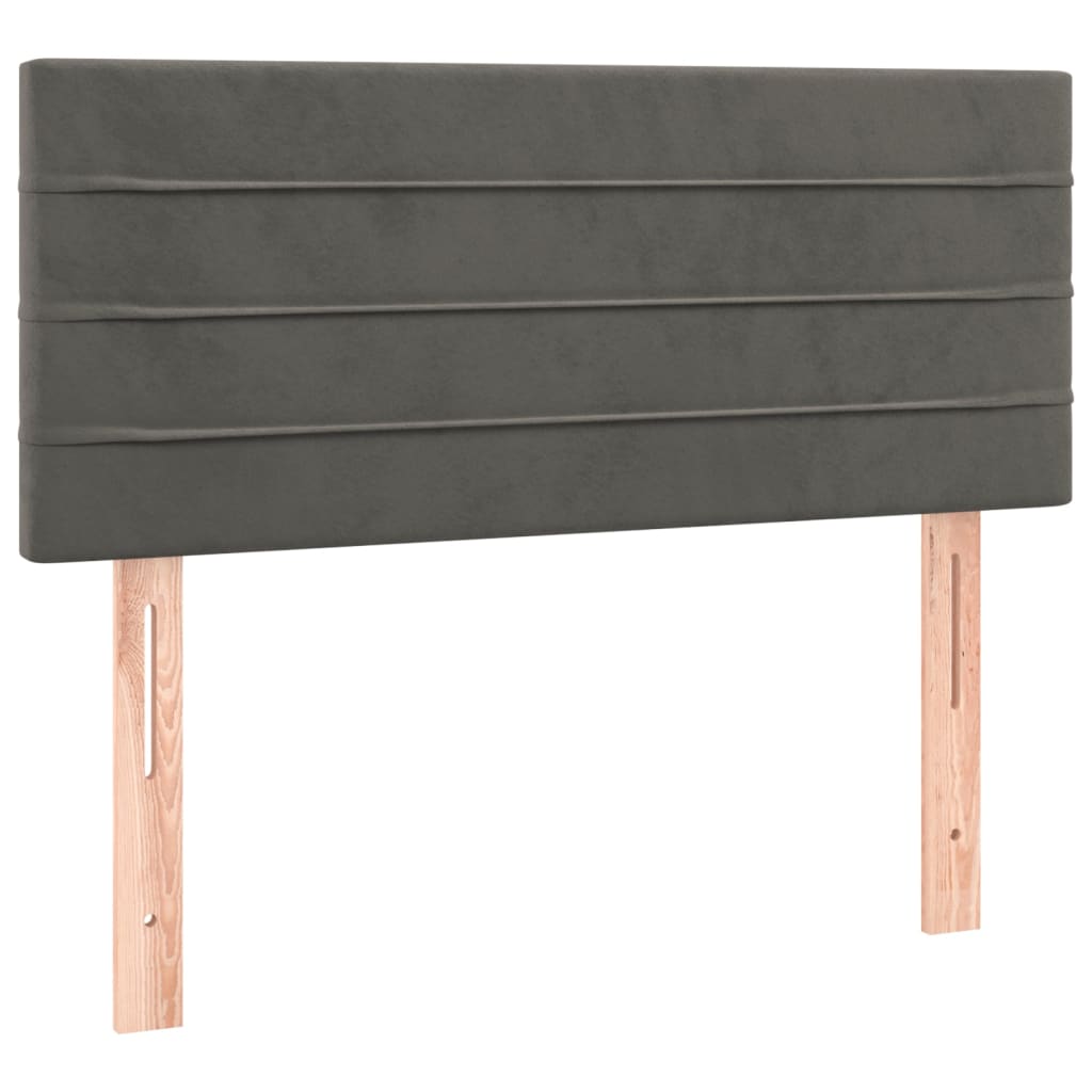 Sommier à lattes de lit et matelas Gris foncé 90x200 cm Velours - XIOS