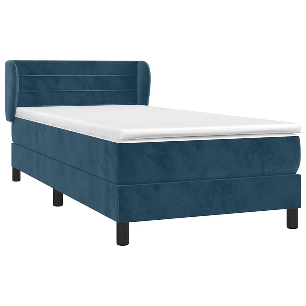 Sommier à lattes de lit avec matelas Bleu foncé 100x200 cm - XIOS