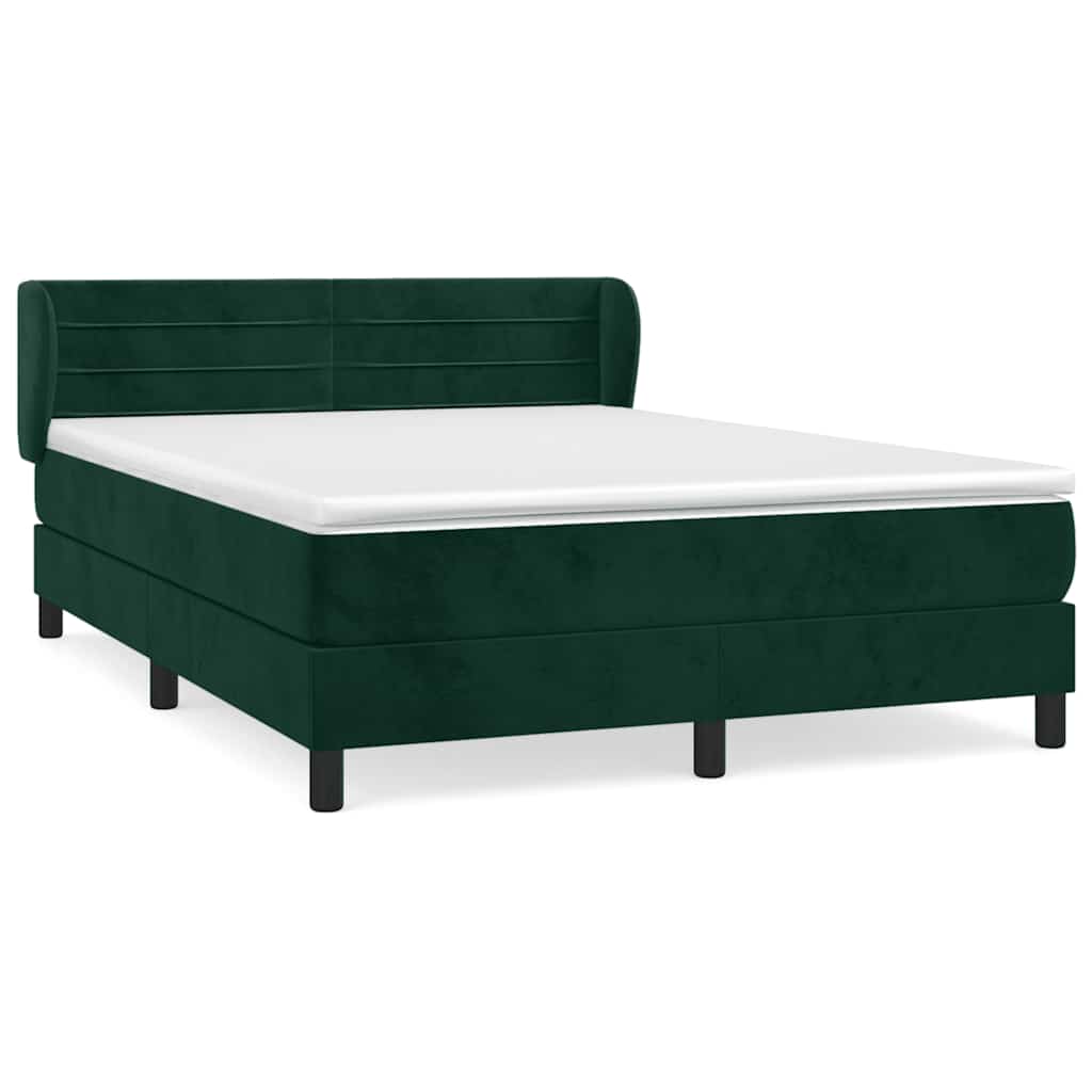 Sommier à lattes de lit et matelas Vert foncé 140x200cm Velours - XIOS