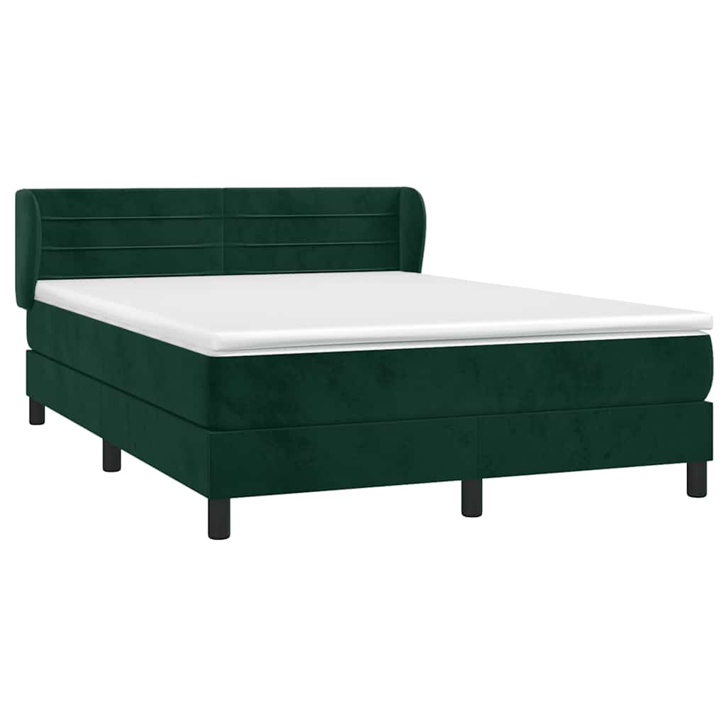 Sommier à lattes de lit et matelas Vert foncé 140x200cm Velours - XIOS