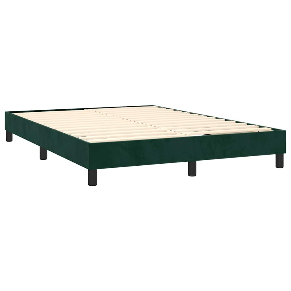 Sommier à lattes de lit et matelas Vert foncé 140x200cm Velours - XIOS