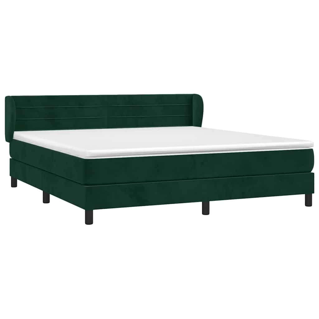 Sommier à lattes de lit et matelas Vert foncé 160x200cm Velours - XIOS