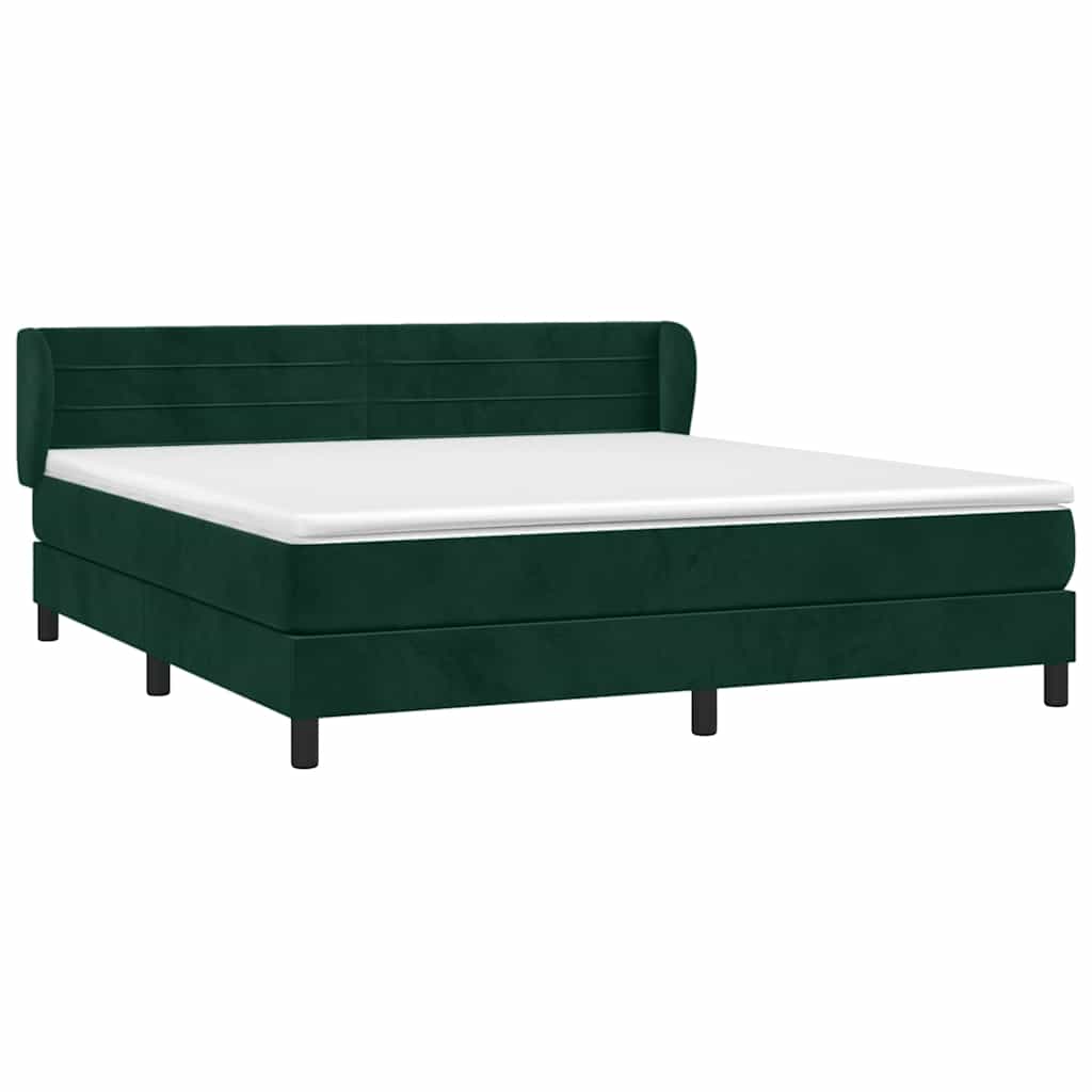 Sommier à lattes de lit et matelas Vert foncé 180x200cm Velours - XIOS
