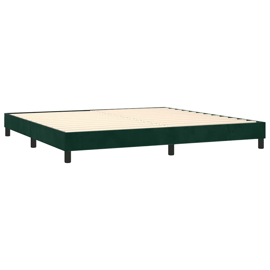 Sommier à lattes de lit et matelas Vert foncé 200x200cm Velours - XIOS