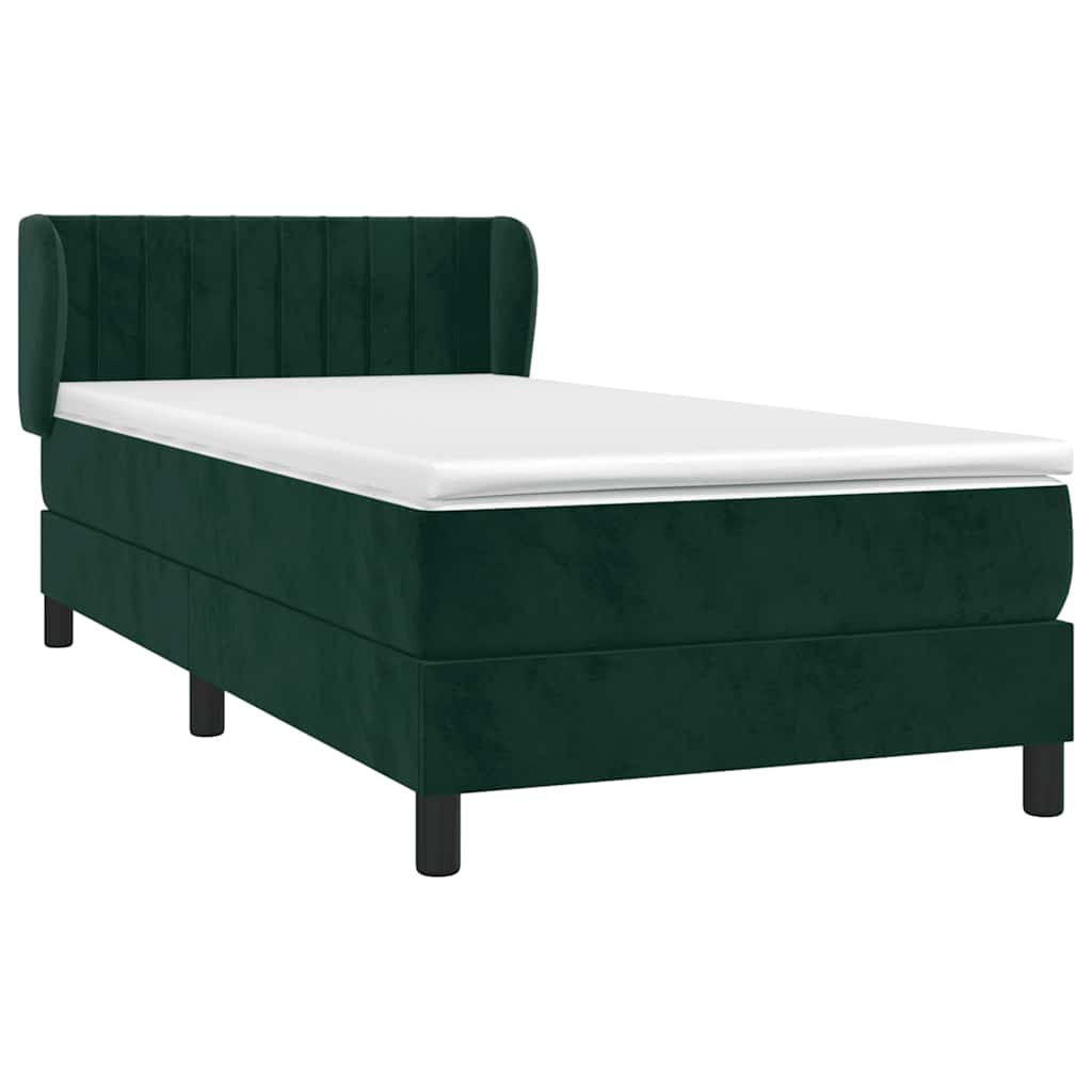 Sommier à lattes de lit avec matelas Vert foncé 90x190 cm - XIOS