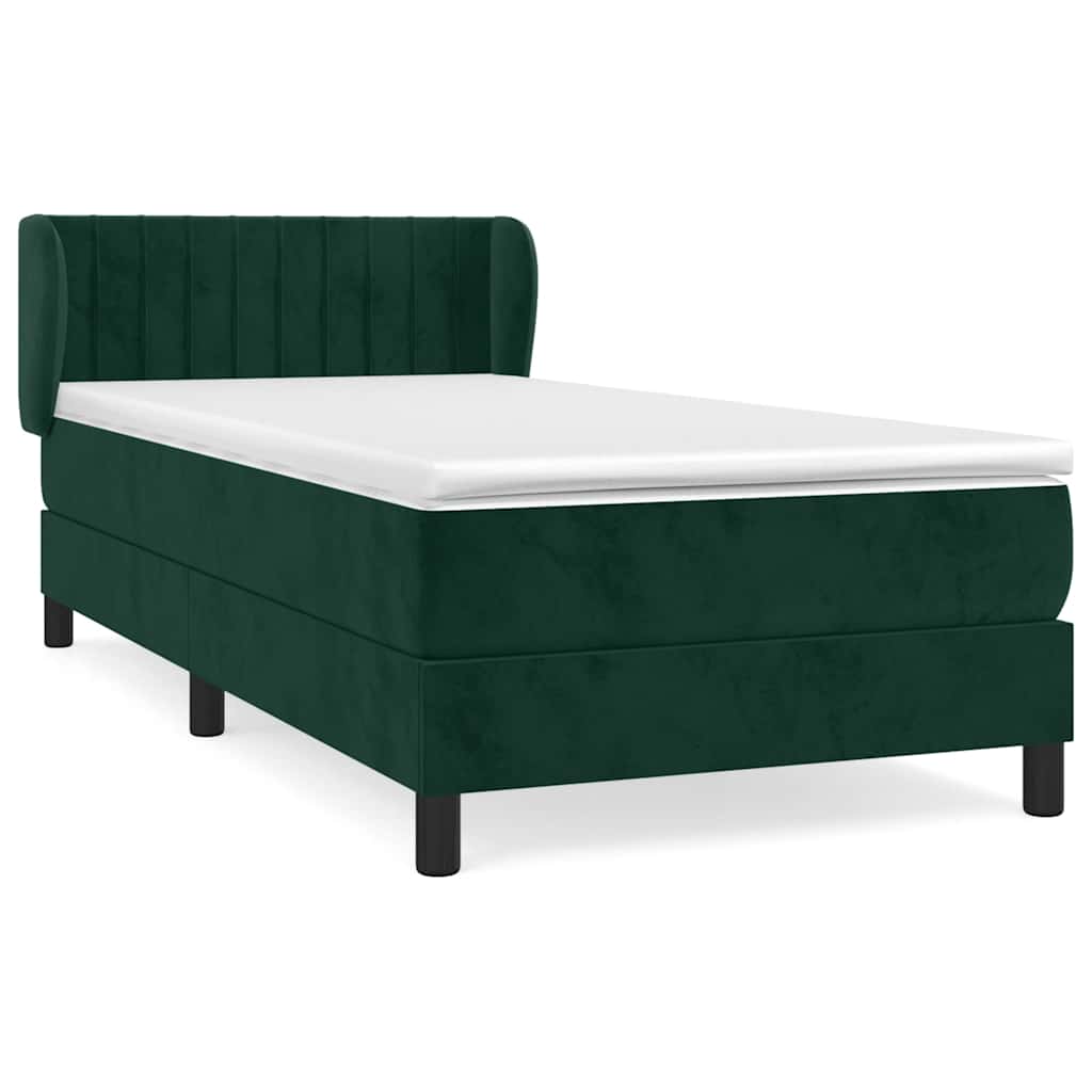 Sommier à lattes de lit avec matelas Vert foncé 90x200 cm - XIOS