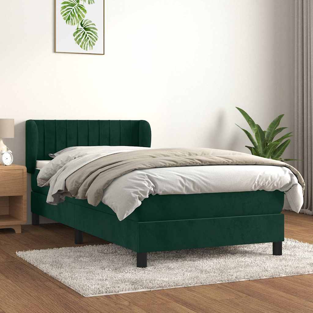 Sommier à lattes de lit avec matelas Vert foncé 90x200 cm - XIOS