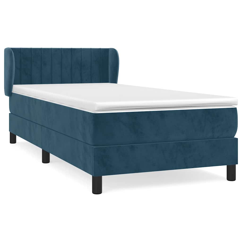 Sommier à lattes de lit avec matelas Bleu foncé 100x200 cm - XIOS