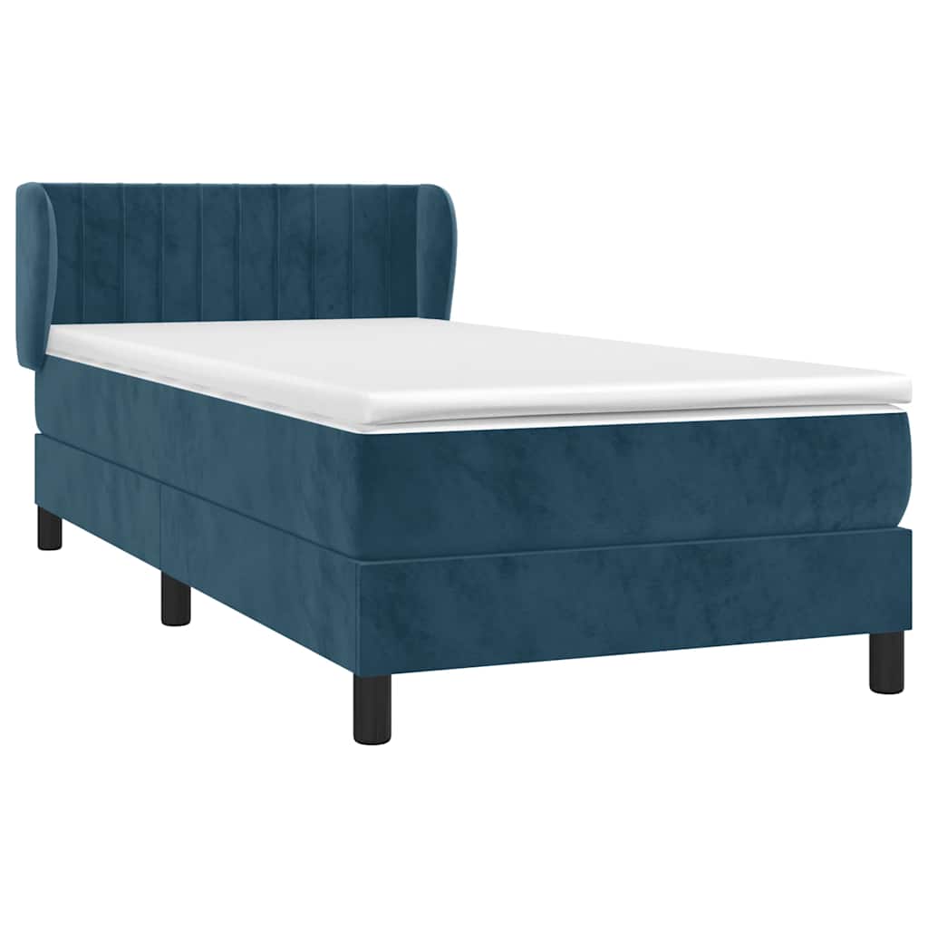 Sommier à lattes de lit avec matelas Bleu foncé 100x200 cm - XIOS