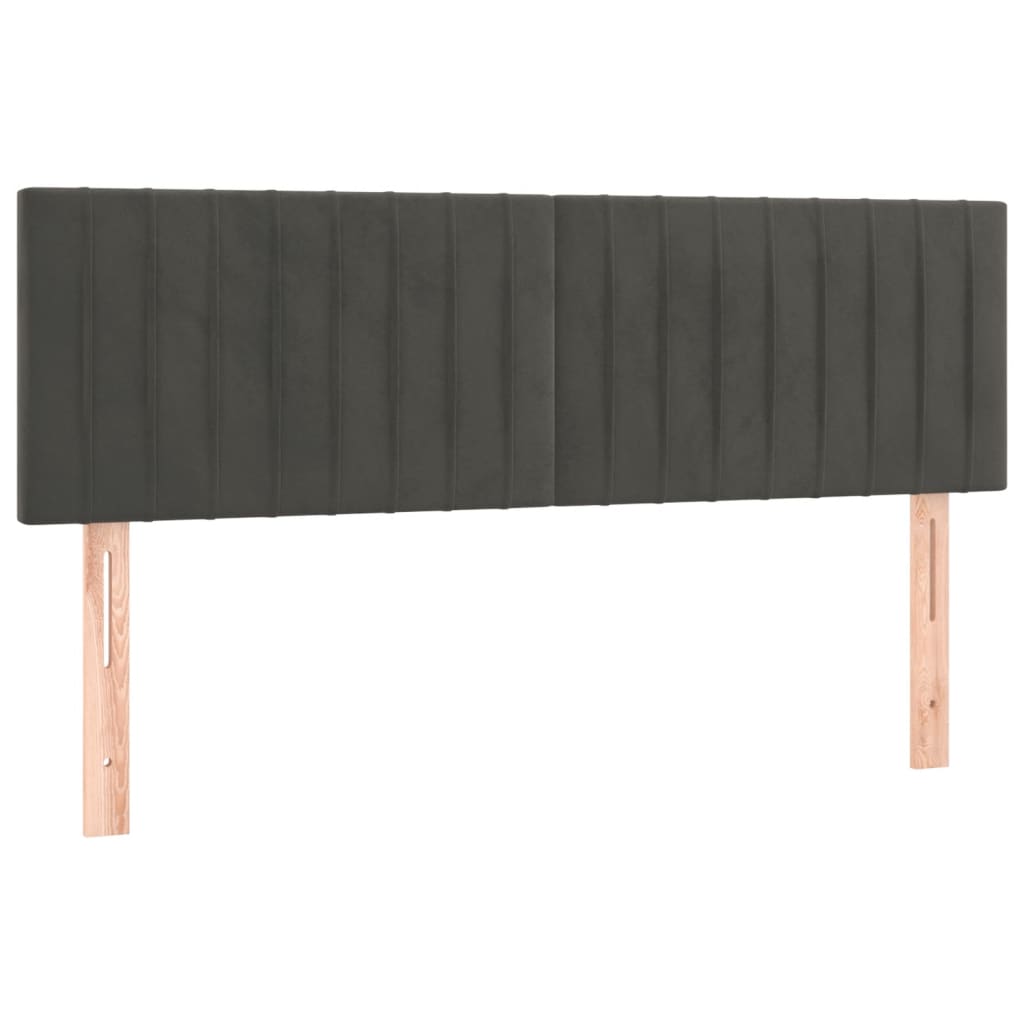 Sommier à lattes de lit et matelas Gris foncé 140x200cm Velours - XIOS