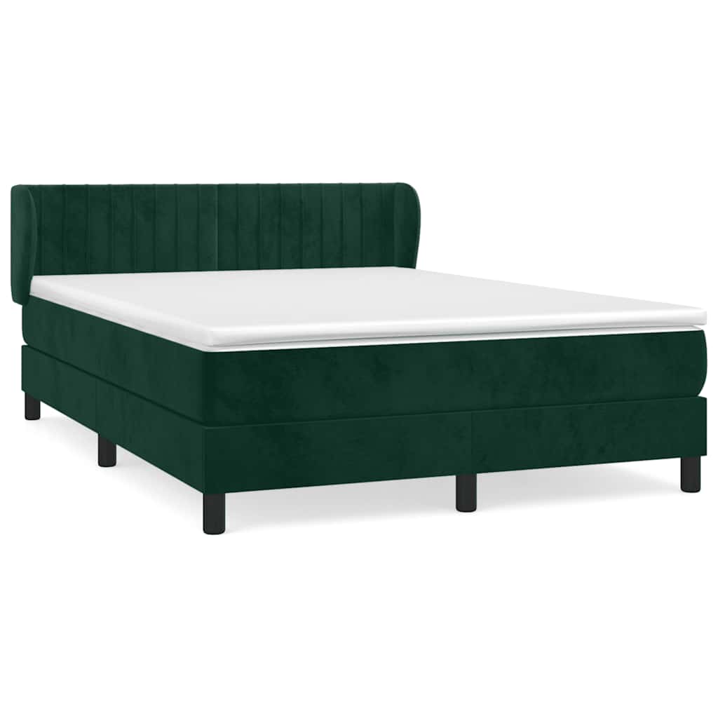 Sommier à lattes de lit et matelas Vert foncé 140x200cm Velours - XIOS