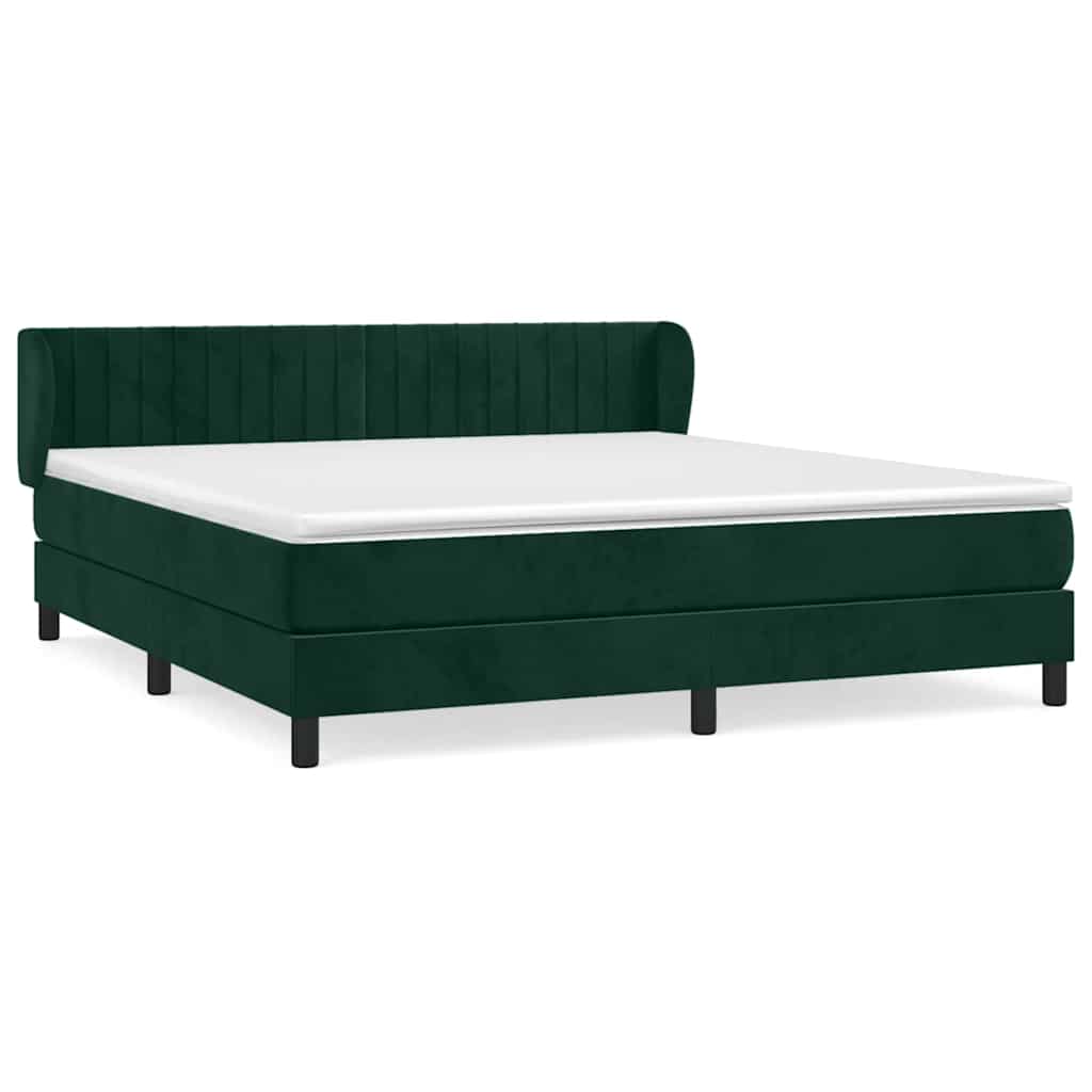 Sommier à lattes de lit et matelas Vert foncé 160x200cm Velours - XIOS