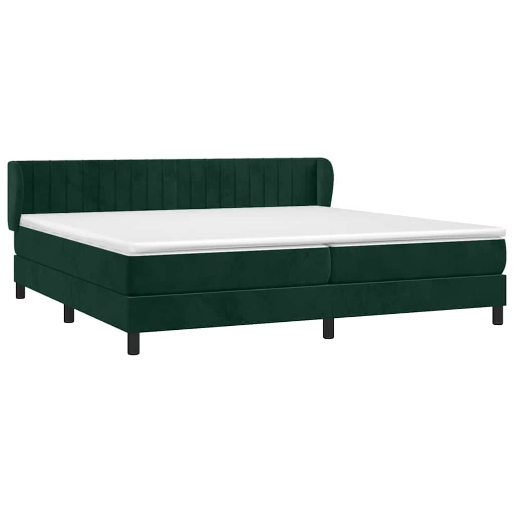 Sommier à lattes de lit et matelas Vert foncé 200x200cm Velours - XIOS
