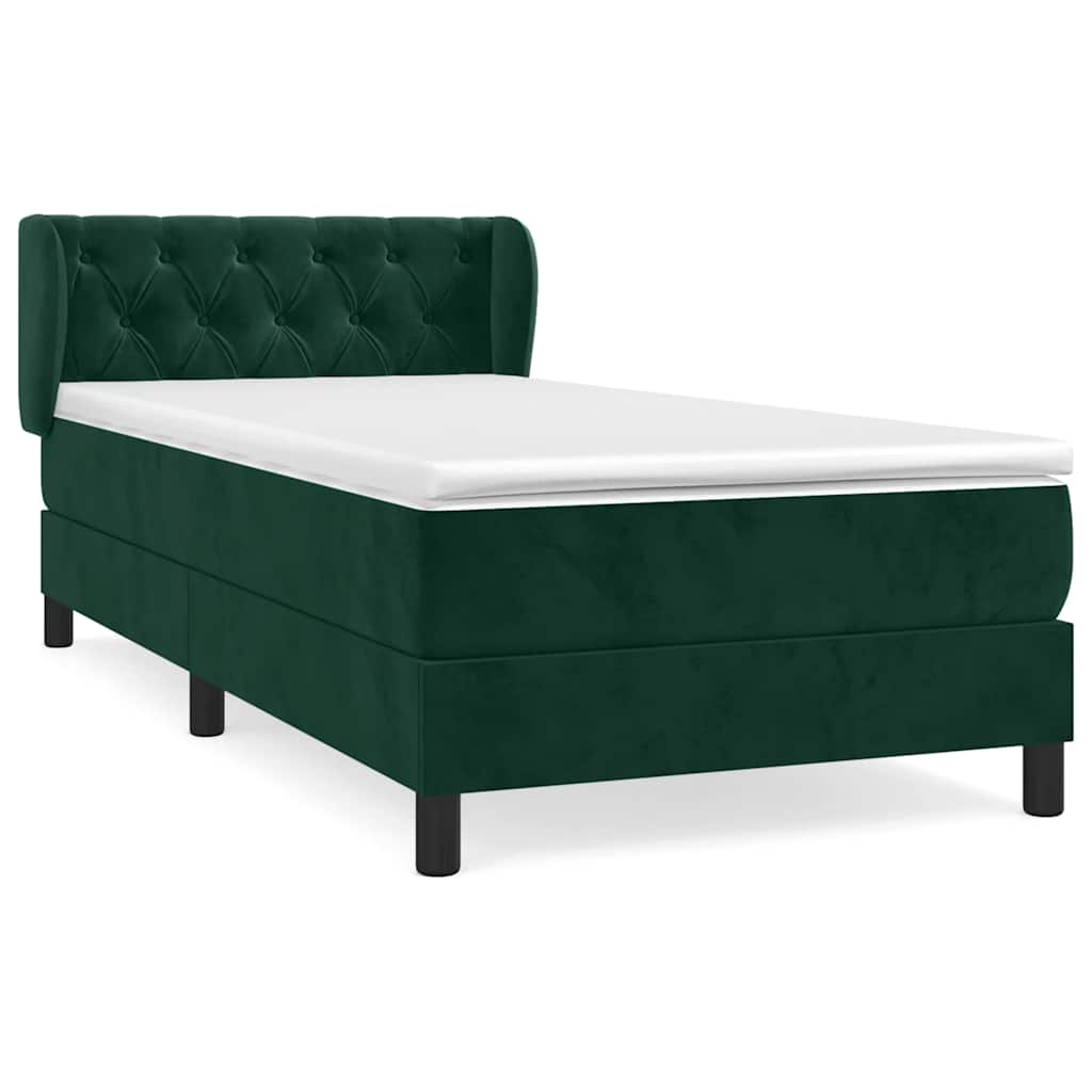 Sommier à lattes de lit et matelas Vert foncé 80x200 cm Velours - XIOS
