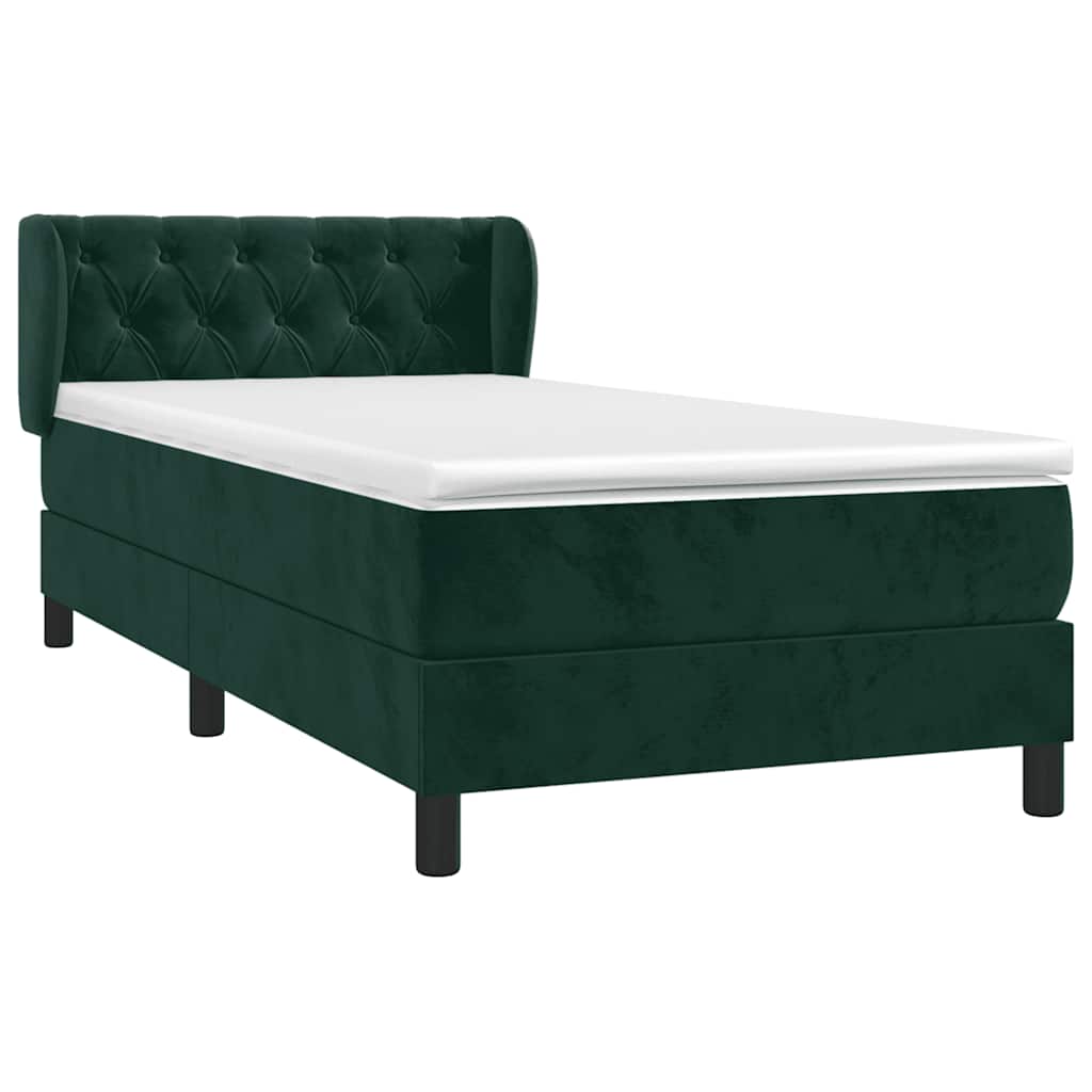 Sommier à lattes de lit et matelas Vert foncé 80x200 cm Velours - XIOS